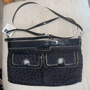 Vera Bradley Black White Trim C’est La Vie Crossbody Bag